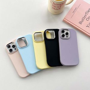 Metal Camera Protection Cover for OPPO A60 A57 A77 A78 A72 A73 A96 A33 A93 5G Candy Color Casing Shockproof Silicone TPU Soft Phone Case
