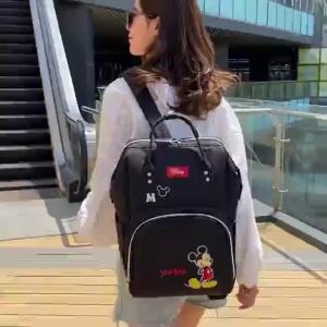 SDSgDisney Mickey Design Diaper Baby Bag Waterproof Mom Backpack Travel Multifunctional Maternity Large Capacity Stroller BagHJO
