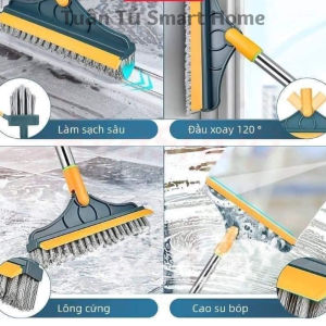 Cây Lau Nhà Chổi Lau Nhà Tự Vắt Hình Tam Giác Thông Minh Xoay 360 Độ Cao Cấp [ Tặng Kèm Miếng Lau ] - Cây Lau Nhà Thông Minh Tự Vắt Hỗ Trợ Lau Trần Nhà Cửa Sổ Sàn Nhà Lau Kính Xoay 360 Độ
