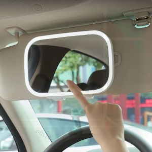 LED Car Sun Visor Mirror – Anti-Glare UV Protection Touch Control Rechargeable