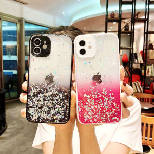 NIWINEE Ốp Lưng Điện Thoại Ngôi Sao Lấp Lánh Pha Lê Kim Sa Chuyển Sắc Bảo Vệ Máy Ảnh Cho iPhone 13 12 11 Pro Max Mini XS MAX XR X 10 8 7 6S 6 Plus SE 2020 Ốp Lưng TPU Mềm Trong Suốt Sáng Bóng [Hàng Có Sẵn & Giao Hàng Nhanh】