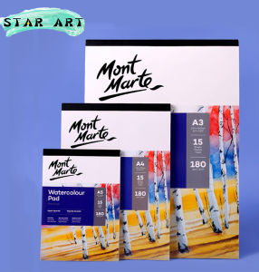 A3/A4/A5 Mont Marte Thick Cotton Watercolour Paper Painting Book Transfer Water Color Sketchbook Drawing Papel Acuarela Art Supplies Suitable for Children Students and Art Students 300g 180g