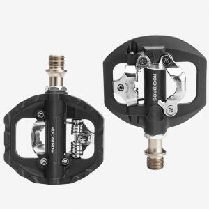 【Giao hàng địa phương】ROCKBROS Cleats Pedal vòng bi kín tự khóa MTB Pedal siêu nhẹ hai công dụng Nylon bàn đạp phẳng Phụ Kiện Xe Đạp