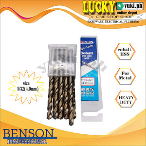 BENSON HIGH QUALITY HSS TWISTED DRILL COBALT DIN 338/M35 ( PER PIECE )