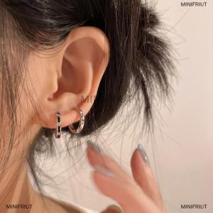 [COD] MINIFRIUT 4PCS Stainless Steel Hoop Earrings Cool Daily Wear Jewelry Accessories