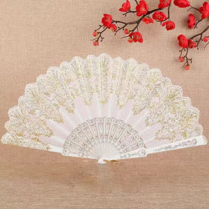 Blumey พัดลมคลาสสิก พัดจีนพัดสไตล์วินเทจ สง่างามและคลาสสิก พัดลม พัดพับ 1ชิ้น  Folding fan