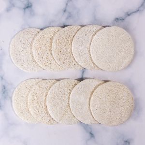 hair 10Pcs Natural Loofah Sponge Exfoliating Face Pads-Facial Body Scrubbers Pad-When Bath Shower