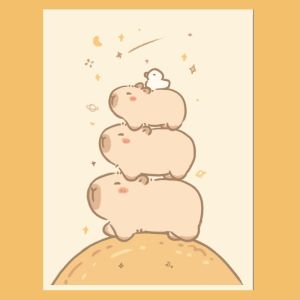 Capybara Car Rubbish Bag Plastic 🗑️ 卡皮巴拉车载垃圾袋 Beg Sampah Capybara Plastik Cute Trash Garbage Bag Dustbin Kitchen