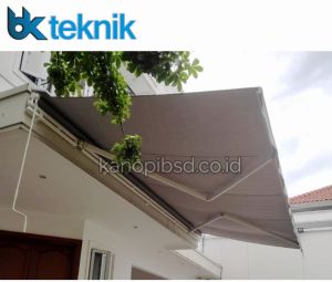 Awning Gulung Kanopi Lipat Kanopi Buka Tutup Manual Automatic 3 Meter Bahan Kain Premium Bergaransi Free Survey dan Konsultasi