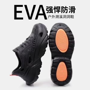 [Free Shipping] MenS Thick-Soled Perforated Sandals For Summer Non-Slip Suitable For Outdoor Wear Driving Breathable Odor-Resistant For Beach Stream And Water Activities