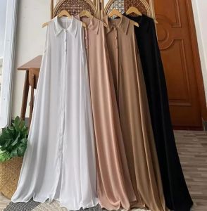 PROMO TERLARIS!!! SABILA OUTER M L XL XXL - Long Cardi Polos Premium Outer Panjang Murah Pakaian Wanita Blazer Modern Korean Style Outer Jumbo Tanpa Lengan Jubah Luaran Gamis Muslima Cardygan Panjang Terlaris Baju Lebaran Kardigan Panjang Bahan Ceruty Bab