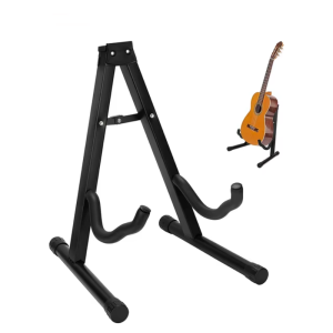 Guitar Stand Adjustable Fit Electric Classical Guitars and Bass Folding Type Black (CG-4)Floor Stand Holder