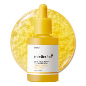 Medicube Kojic Acid Turmeric Niacinamide Brightening Booster Serum 30ml 1% Kojic Acid Turmeric + 5% Niacinamide Enhances Skin Radiance By 19.73% Brightening Serum For Dull Uneven Skin