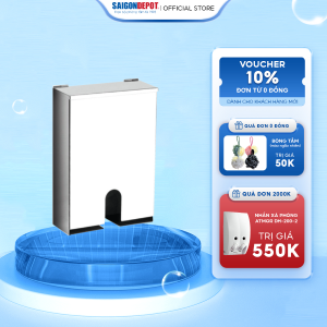 Hộp đựng giấy vệ sinh inox ATMOR 8092 Inox304 siêu bền sáng bóng cho khu vực công cộng khu công nghiệp