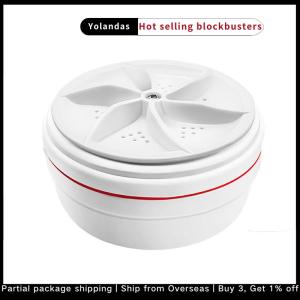 [Yolandas] Portable Mini Turbo Washer USB Powered Cleaning Washing Machine for Underwear Socks Mini Ultrasonic Turbo Washer for Home Travel