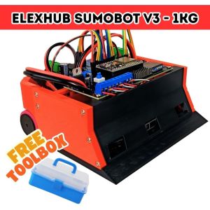 ELEXHUB Sumobot V3 1 KG Category- ESP32 High Torque Motor IR Sensors WiFi/Bluetooth STEM Robot