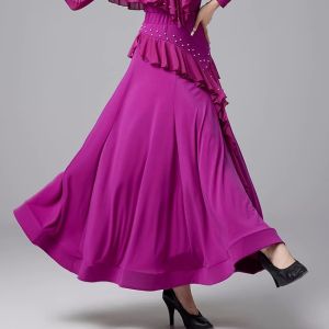 Modern Dancer National Standard Dance Waltz Latin Flare Skirt Practice Performance Competition Dress