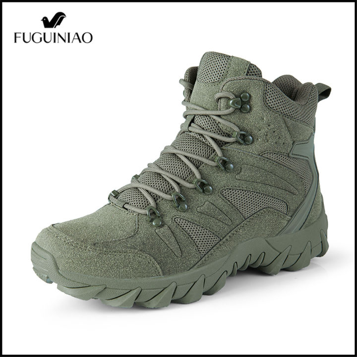 Fuguiniao Outdoor NEW Swat Boots Men Safety Boots Breathable Tactical ...