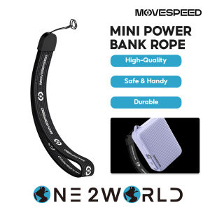 MOVESPEED 10000mAh Mini Suitcase Power Bank with Retractable USB-C Cable & 20W Fast Charging Compact Travel Design