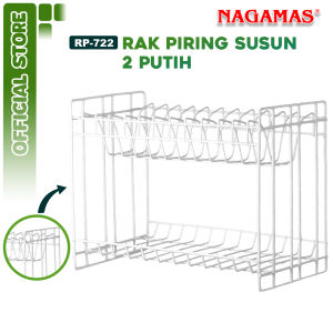 Rak Piring Putih Susun 2 NAGAMAS – Tebal & Kuat