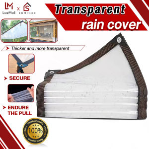 SUMINOE Waterproof tarpaulinTransparent thickened PE outdoor rainproof and windproof tarpaulin 3m x 6m home factory garden rainproof tarpaulin truck tarpaulin with rope hook