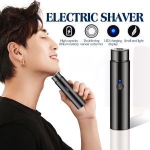 KIMP Mini Electric Shaver for Men Portable Electric Razor Beard Knife USB Charging Mens Shavers Face Rechargeable Shaver Floating Blade Razor Washable Razor Travel Shaver