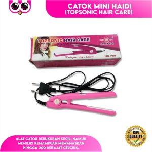 Catok Mini Haidi Topsonic Hair Care Catokan Alat Pelurus Rambut Lurus Keriting Stylist Travelling
