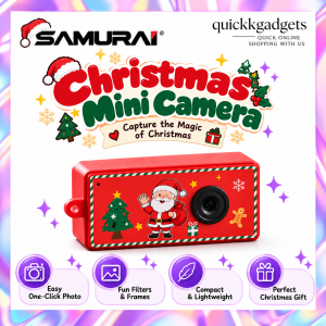 SAMURAI Christmas Mini Camera | Fun Filters & Frames | Compact Portable Christmas Gift | [SG READY STOCK]