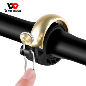 WEST BIKING Bike Horn Road Bike Bell Ring Mini Copper Horn Safety Warning Cycling Handlebar Horn Waterproof Bike Accessories