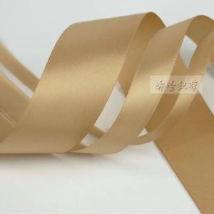 SDSg90Meters 6mm-50mm Champagne Gold Flower Packaging Ribbon Fabric Gift Wrap Sewing Party Wedding Christmas Deco Craft SuppliesHJO