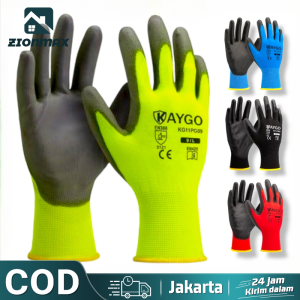 【12 Pasang】 Sarung Tangan Safety TYCOON Sarung Tangan Latex Premium - Sarung Tangan Anti Slip Palm Fit Anti Minyak