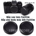 (CÓ SẴN) Combo Nắp sau lens, Nắp body cho lens/máy ảnh Fujifilm X mount ( Rear cap, body cap ngàm FX ). 