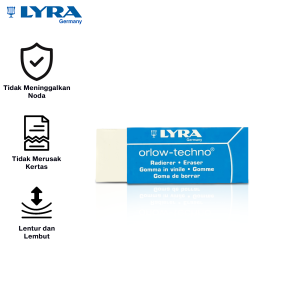 LYRA Penghapus Karet Pensil dan Kertas Penghapus Bersih Eraser Orlow Techno Perlengkapan Alat Tulis LYR-741020