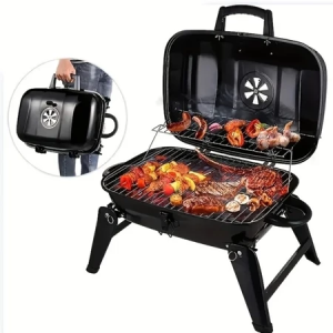 Portable Charcoal Grill - Mini BBQ Grill small tabletop for camping outdoor cooking foldable