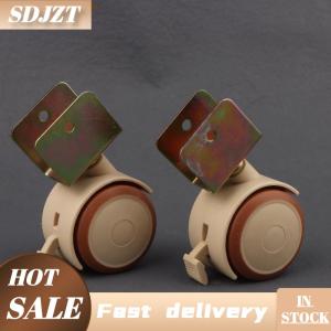SDJZT 4Pcs Furniture Crib Swivel Casters Cabinet Wheels With Brake Nylon Furniture Support Leg For Chairs Baby Bed Trolley