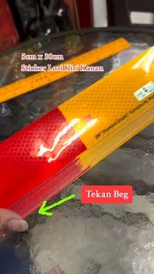 LOSERI PREMIUM JPJ LORRY STICKER PASS 1pcs 50mm x 300mm 3M Side Marking(RED /YELLOW )3M CONSPICUITY MARKING Lorry Reflective