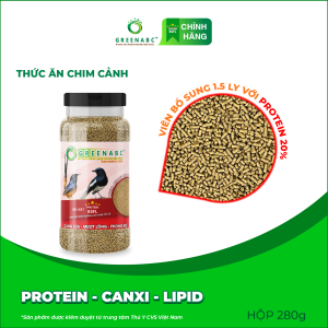 Cám Chim Chích Chòe GREENABC – Chim dưỡng dùng hằng ngày cho chim căng lửa phong độ dùng bổ sung – Hộp 280g