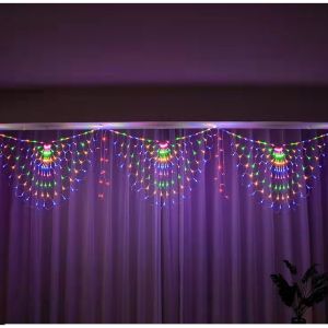 ไฟสาย LEDไฟนกยูงที่มีสีสันโคมไฟ LED นกยูงไฟสายตกแต่งบ้านไฟประดับไฟกลางแจ้งไฟตกแต่งเดือนงวง