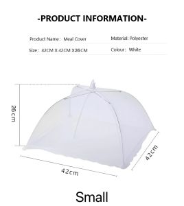 [SG SELLER] White square food cover mesh folding and removable food cover food cover dining table cover insect-proof cover