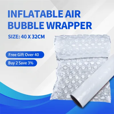 Inflatable Air Bubble Wrapper 40 x 32cm Inflatable Bubble Wrap Air Bubble Wrapper Fragile Item Protection Bubble Bag