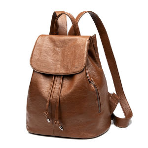 2023 Backpack Leather Bagpack on Sale Fit 14 Inch Laptop Women Genuine Leather School Bag Korean Style Bag Travel Bags