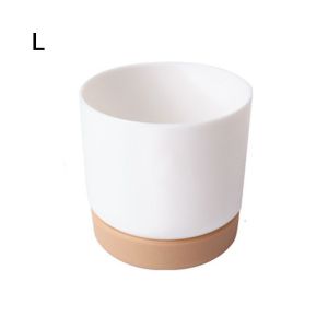 W0AGZ4J2 Beautiful Succulent Plants Green Plant With Drainage Hole Flower Containers Indoor Self Watering Flower Pot Orchid Pots