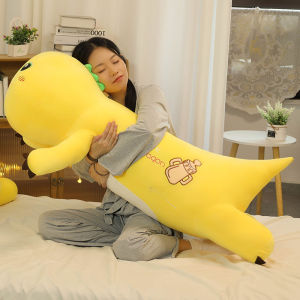 Gấu bông Khủng long vàng size lớn 80cm chất miniso mềm mịn cao cấp dễ thương mẫu mới
