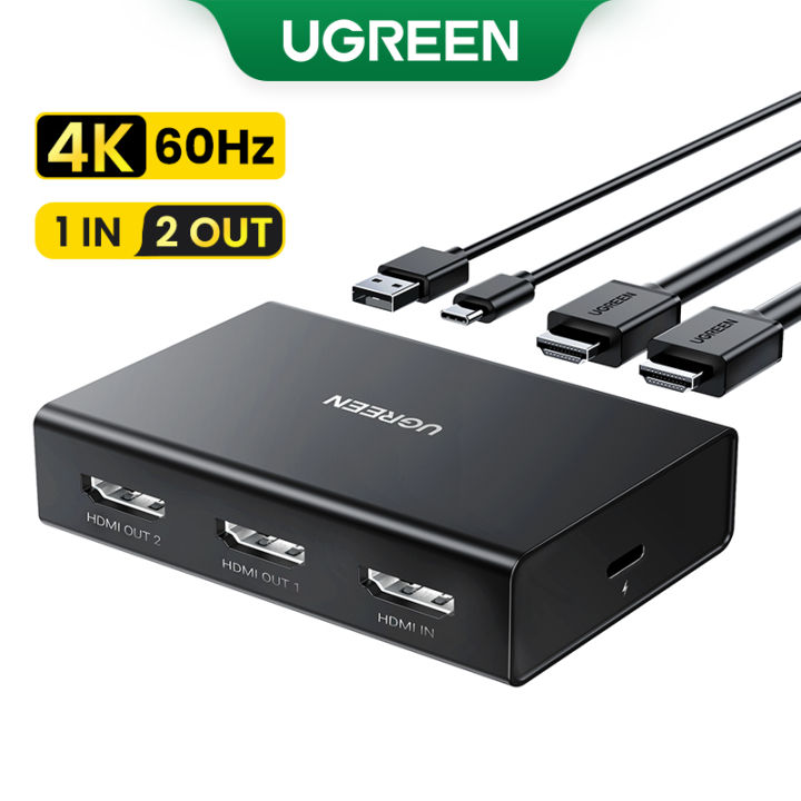 UGREEN 4k 60HZ HDR in out HDMI Splitter Dual simultaneous Display for  laptop PS5 Switch
