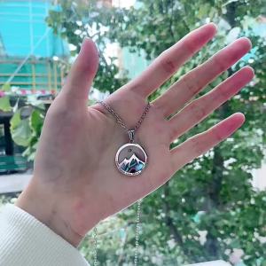 Charming Jewelry   Cross-Border Jewelry Hot Sale Stainless Steel Bracelet Simple Shell Inlaid Mustard Seed Necklace for Women