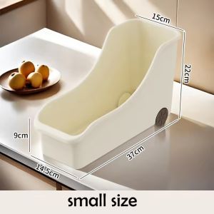 Cabinet Organizer with Pulley Seam Sundry Kitchen Organizer Household Office Large Capacity Cabinet Storage Boxe