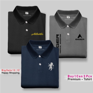 Kaos kerah pria wanita beli 1 dapat 3 pcs singa Katun kaos kerah pria dewasa