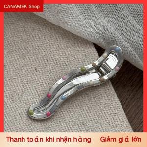 CS Bạc Y2K Clip tóc cho phụ nữ thanh lịch kim loại Duckbill Clip Side bangs barrettes cô gái Phụ kiện tóc