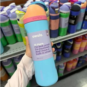 SG🔥[READY STOCK] Owala FreeSip Insulated Stainless Steel Water Bottle with Straw Sports 24Oz/32Oz Owala Water Bottle
