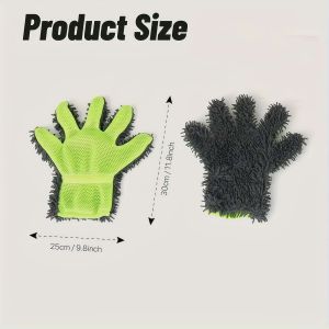 2PCS  Car wash gloves Thickened double-sided microfiber waterproof household tools Cleaning Brush Detailing Washing Gloves